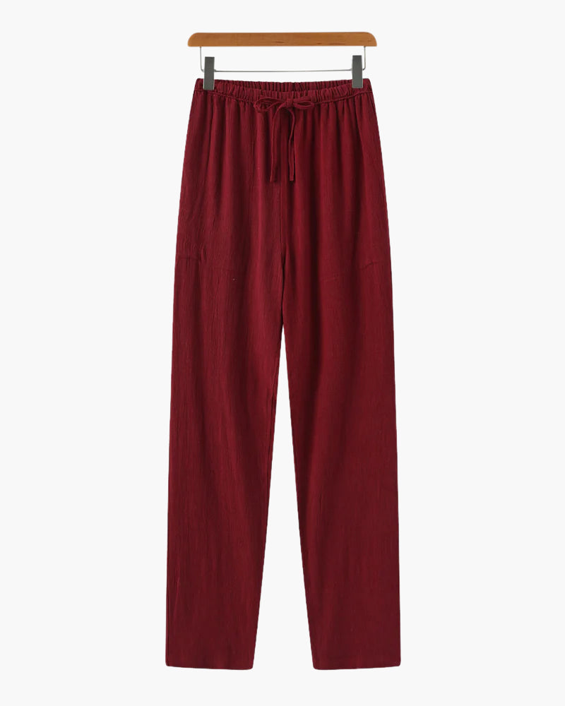 Chic Marrakech Slim Fit Linen Trousers