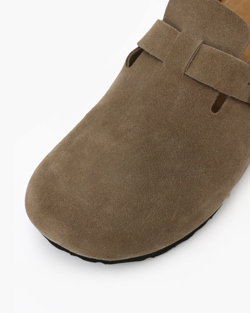 Classic Elegance Suede Clogs