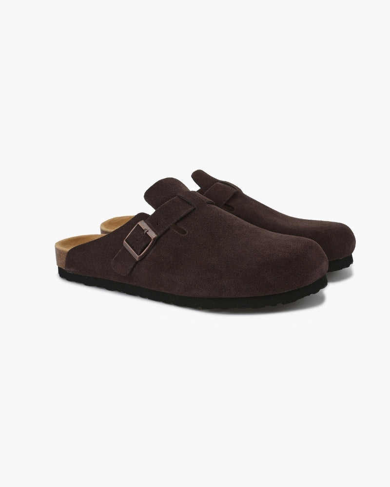 Classic Elegance Suede Clogs