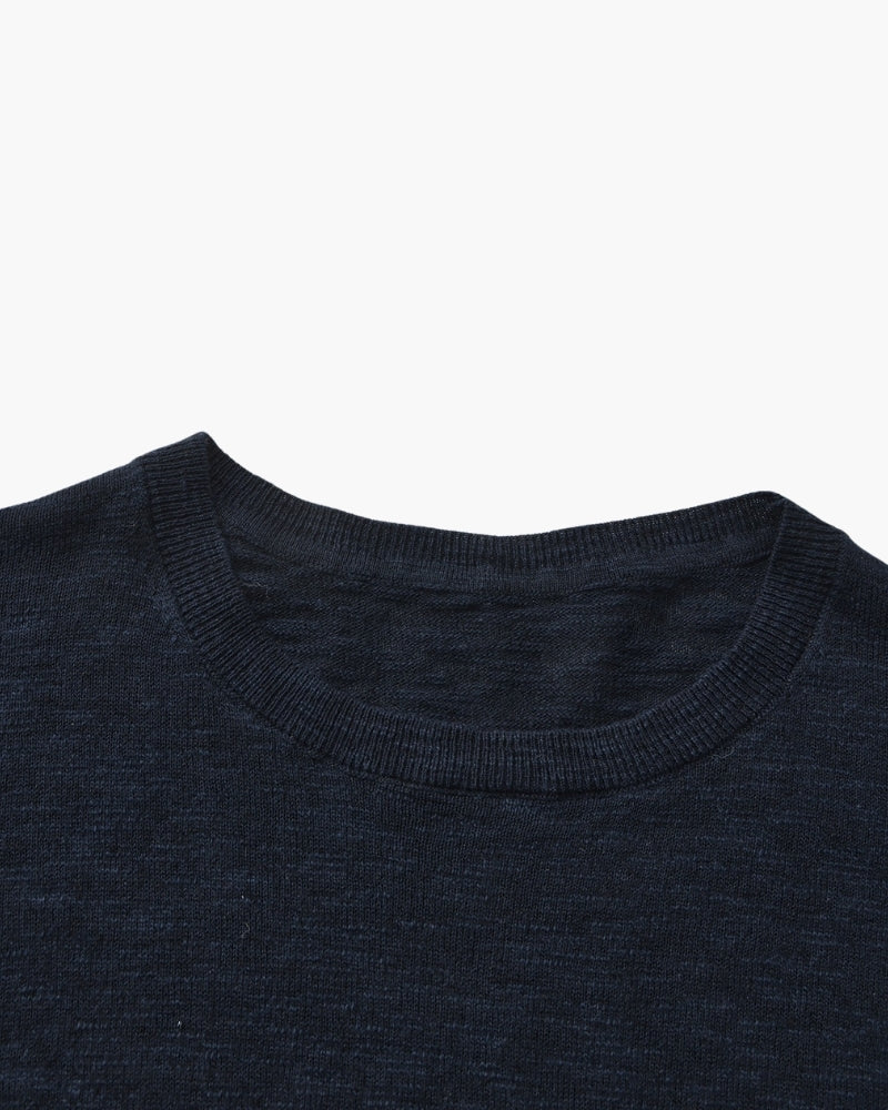 Essential Crewneck in Soft Linen Cotton Blend