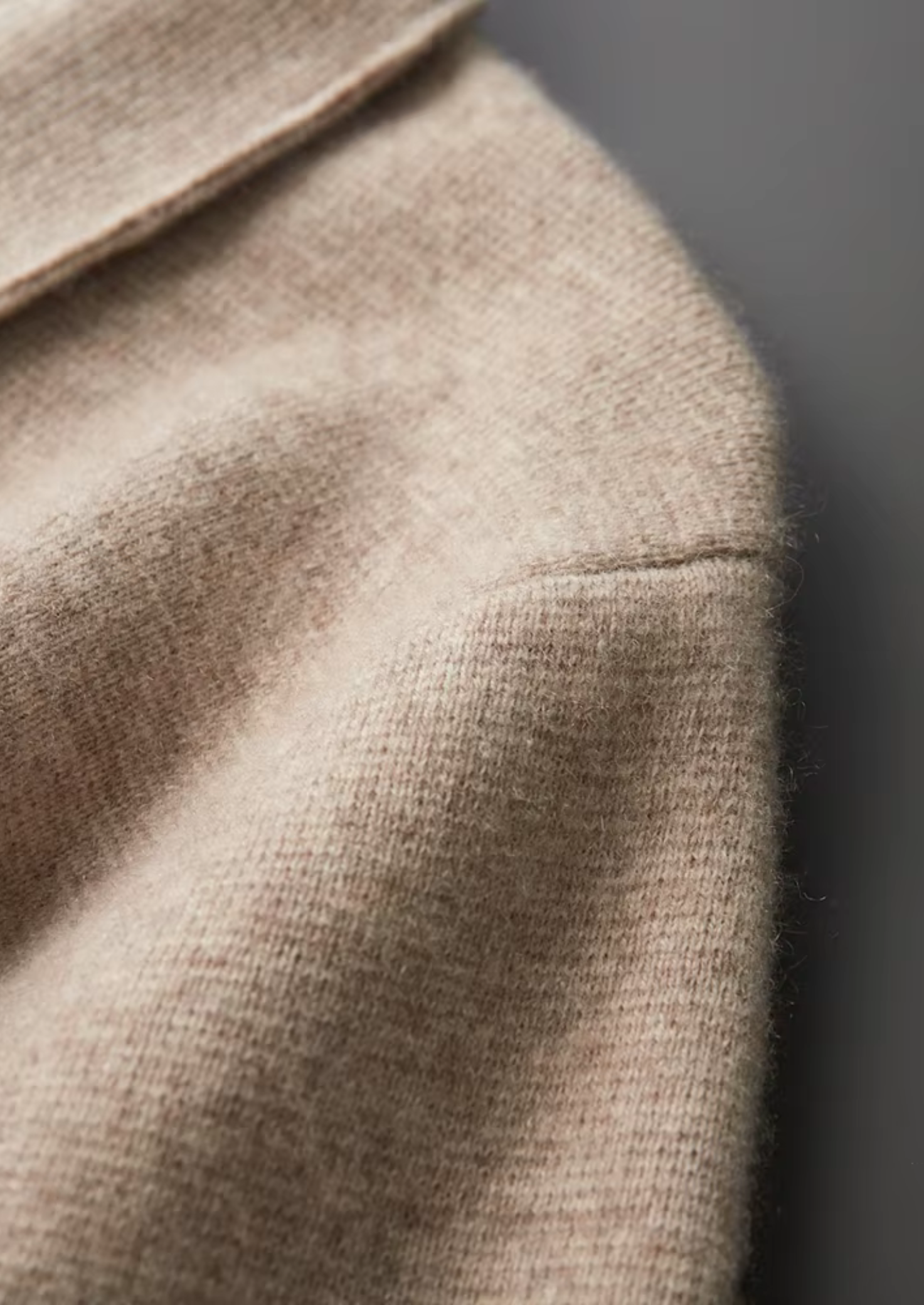 Luxurious Extra-Fine Merino Wool Zip Polo Cardigan