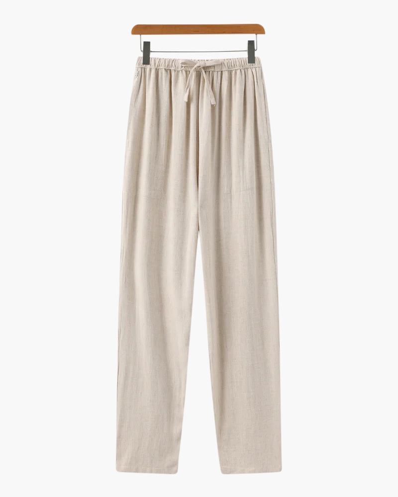 Chic Marrakech Slim Fit Linen Trousers