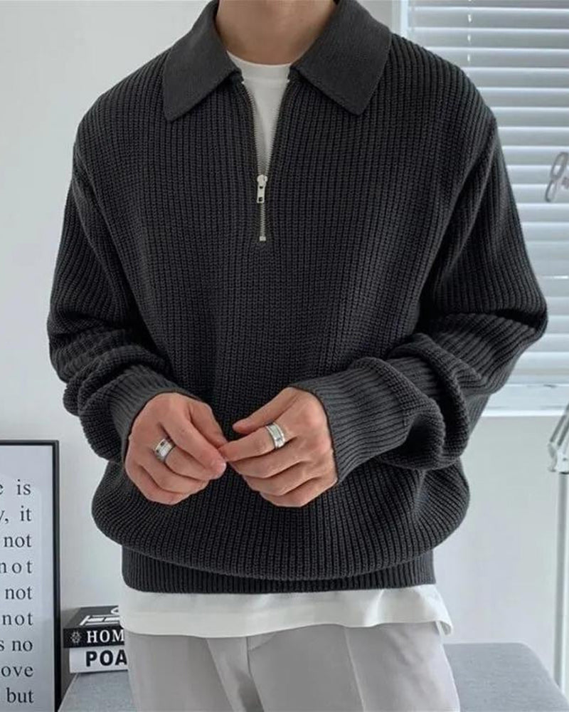 Cesare Half-Zip Knit Pullover