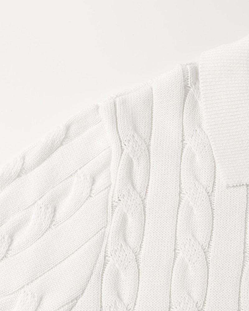 FLORENCE Cozy Cable Knit Polo