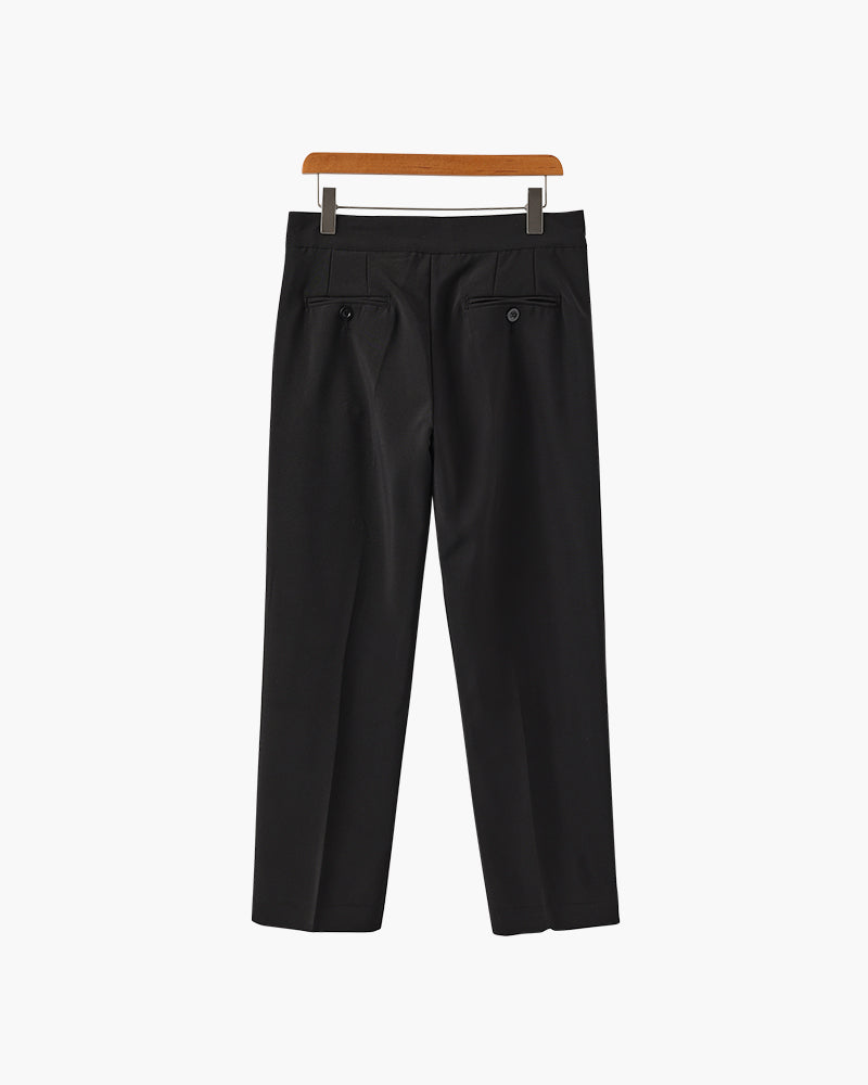 Chic Parisian High-Waisted Trousers