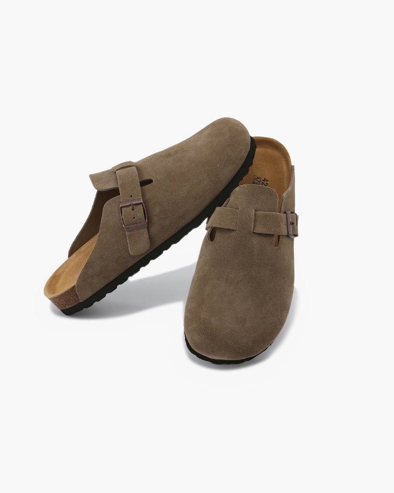 Classic Elegance Suede Clogs