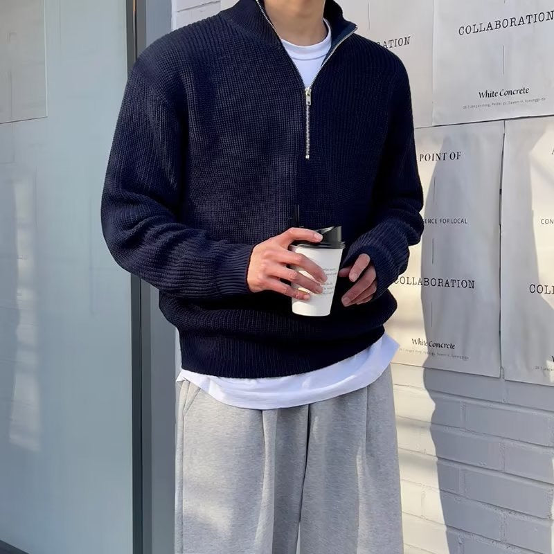 Cozy JEONJU Half-Zip Knit Pullover