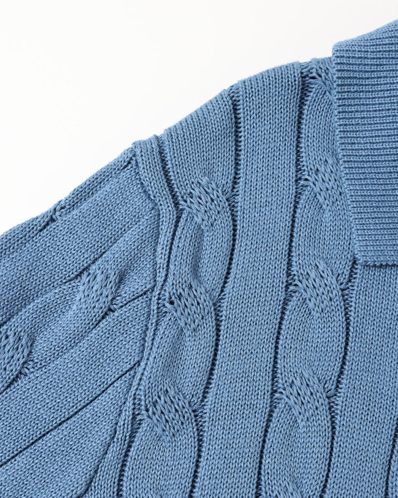 FLORENCE Cozy Cable Knit Polo