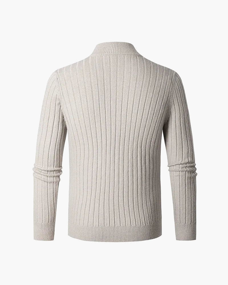ZERMATT Luxe High Neck Half-Zip Sweater