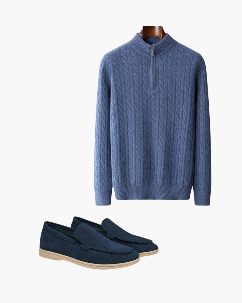 Premium Blue Winter Fit 4: Elevate Your Cold-Weather Style