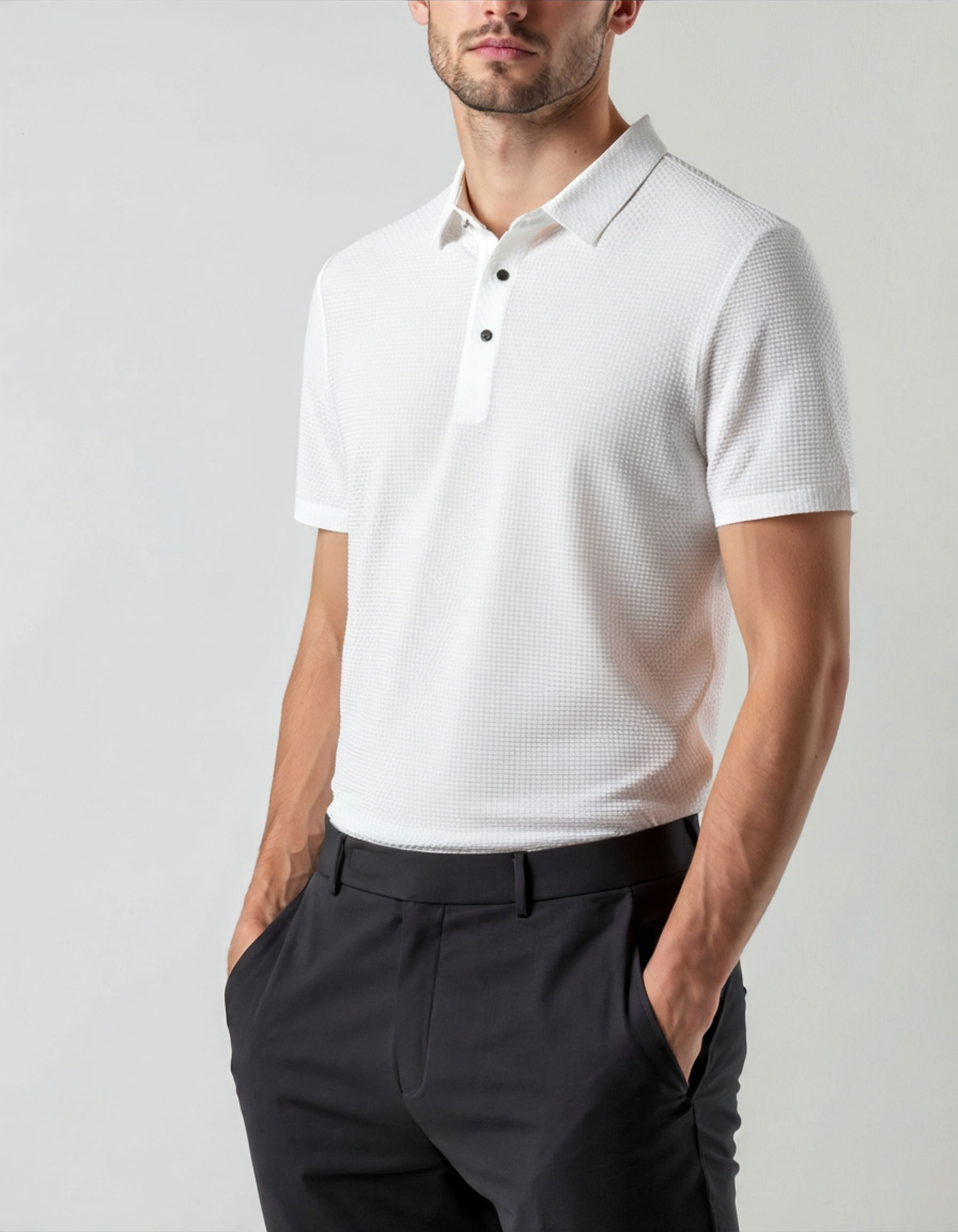 Prestigio Silk Polo Shirt - Wrinkle-Resistant Elegance