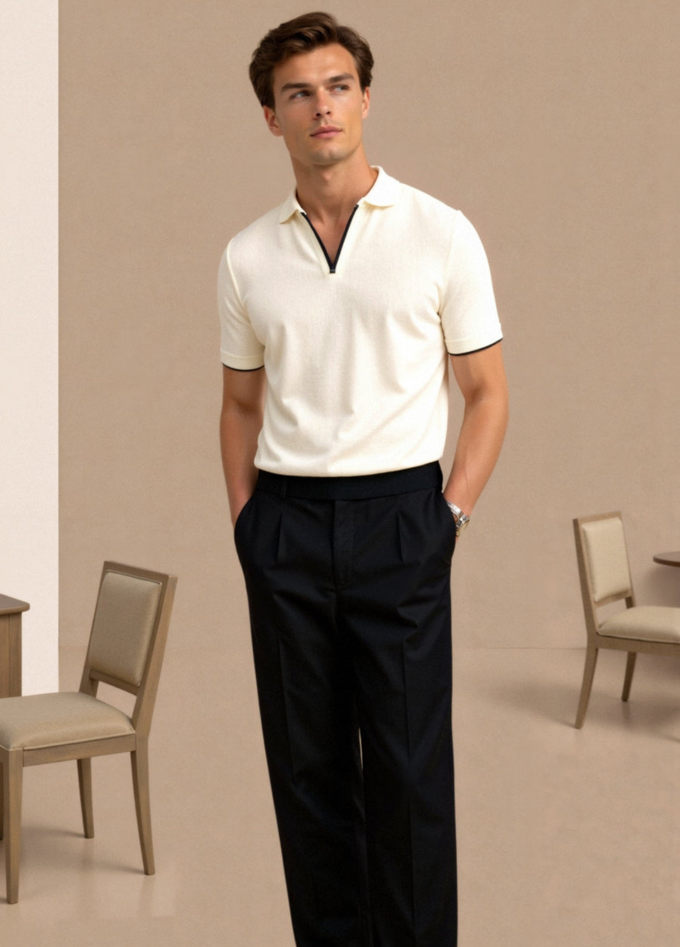 Ultra-Soft Tailored Polo by BARI