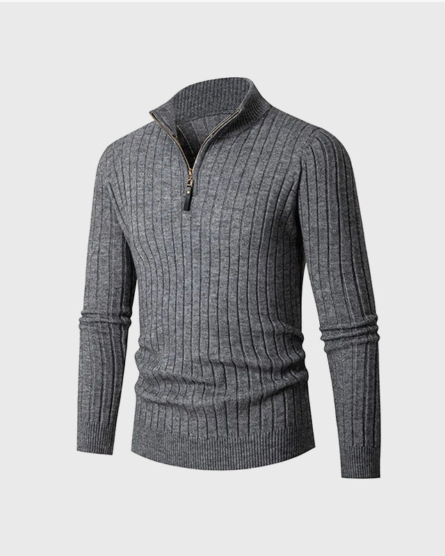 ZERMATT Luxe High Neck Half-Zip Sweater