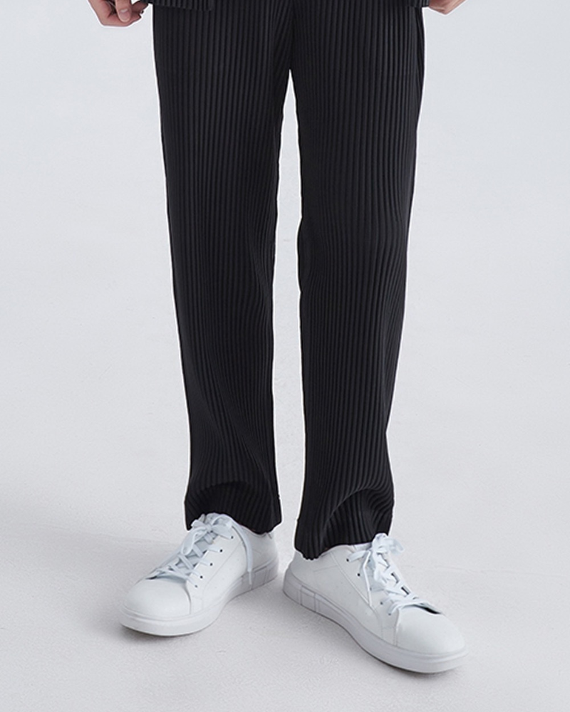 Textured Cotton Trousers