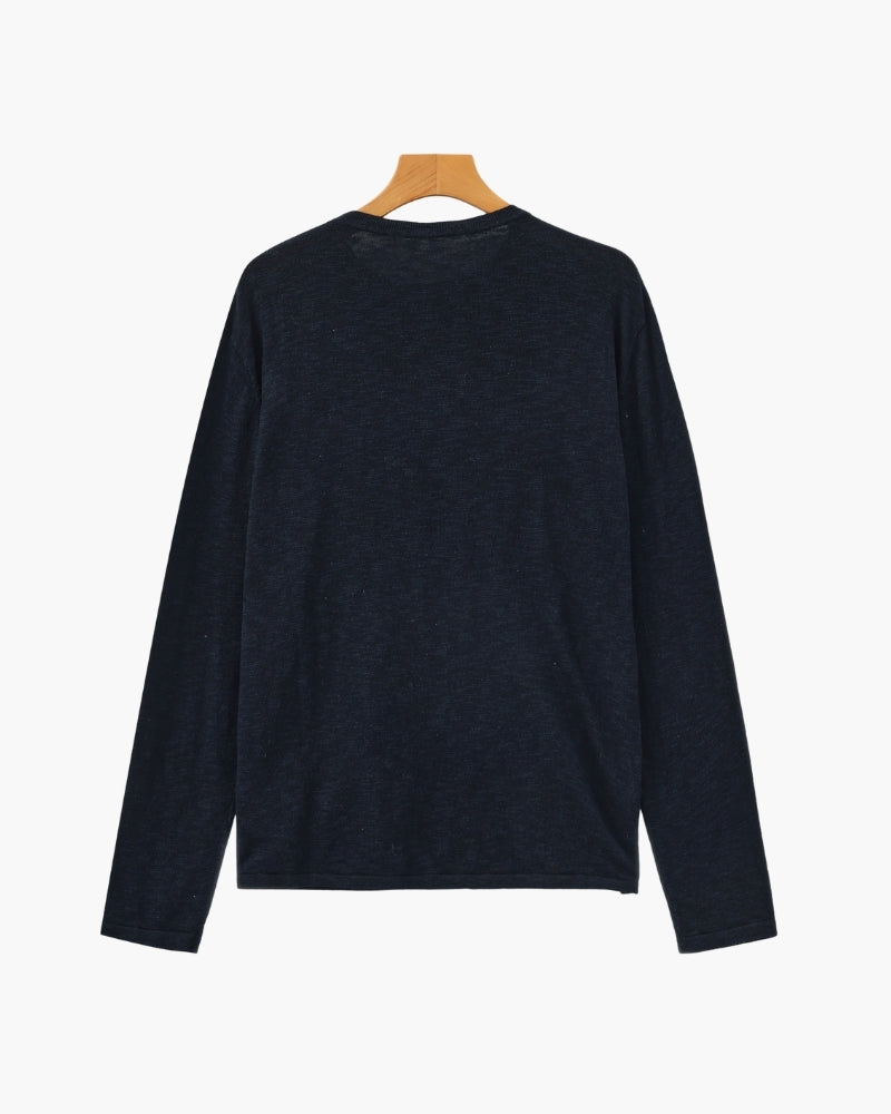 Essential Crewneck in Soft Linen Cotton Blend