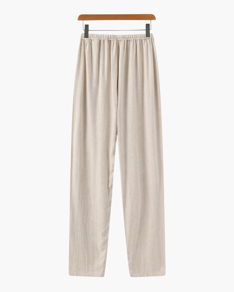 Chic Marrakech Slim Fit Linen Trousers