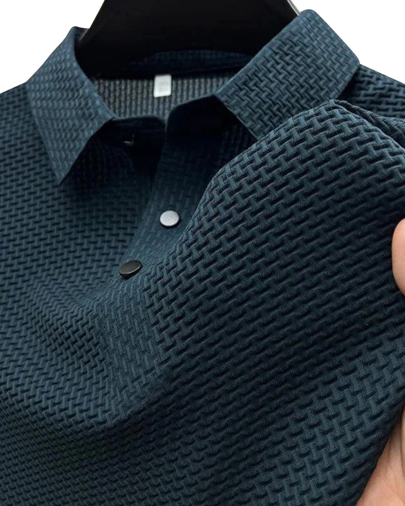 Prestigio Silk Polo Shirt - Wrinkle-Resistant Elegance