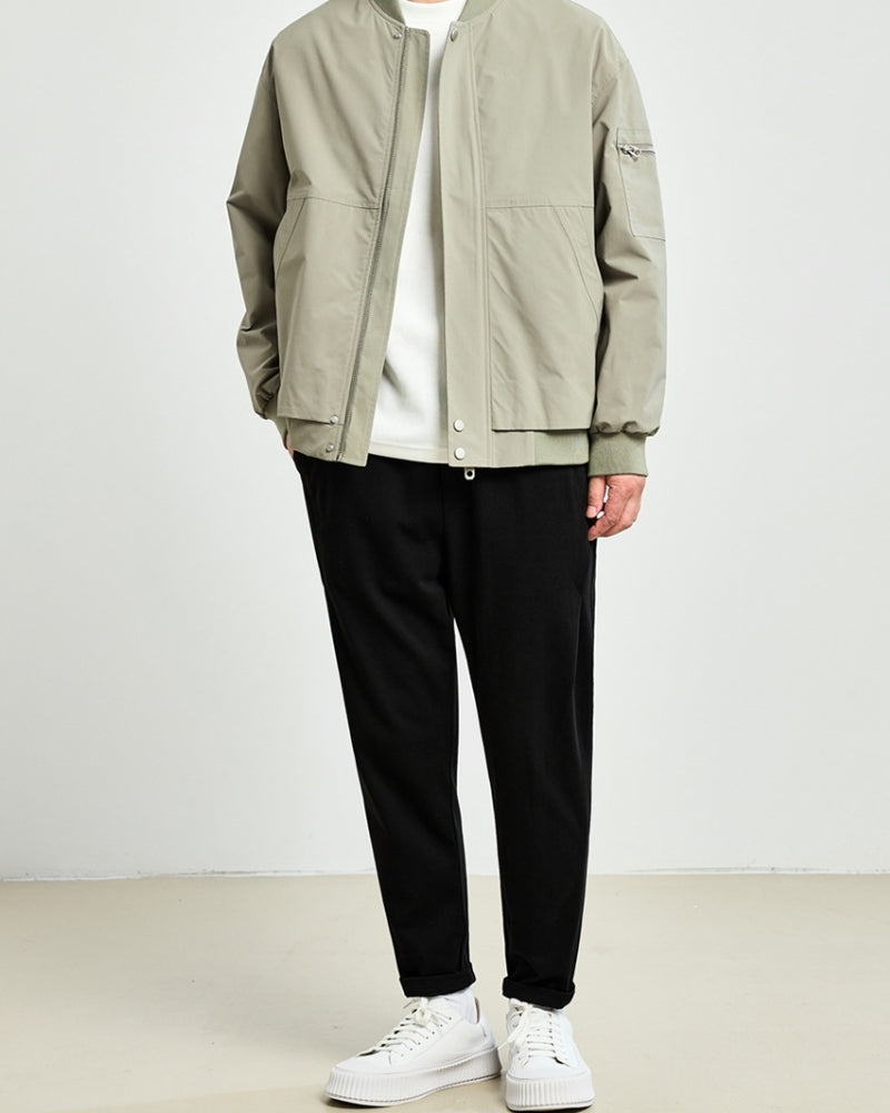 Chic Minimalist Bomber Jacket