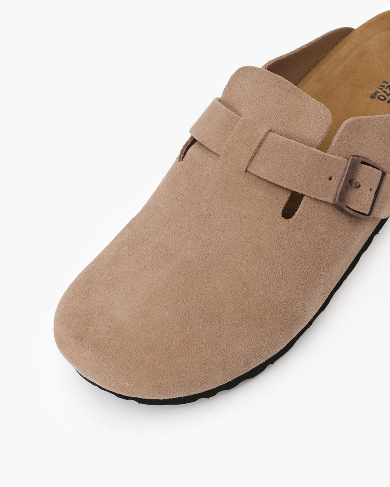 Classic Elegance Suede Clogs