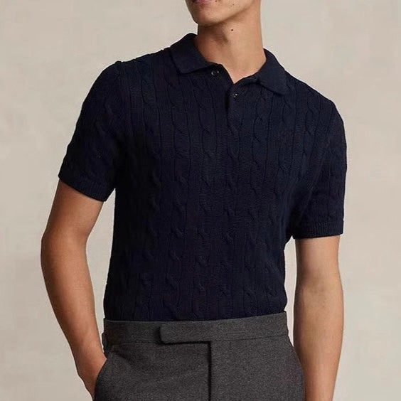 FLORENCE Cozy Cable Knit Polo