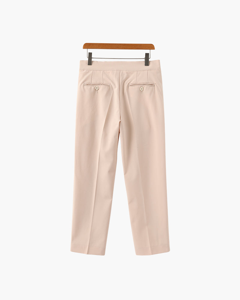 Chic Parisian High-Waisted Trousers