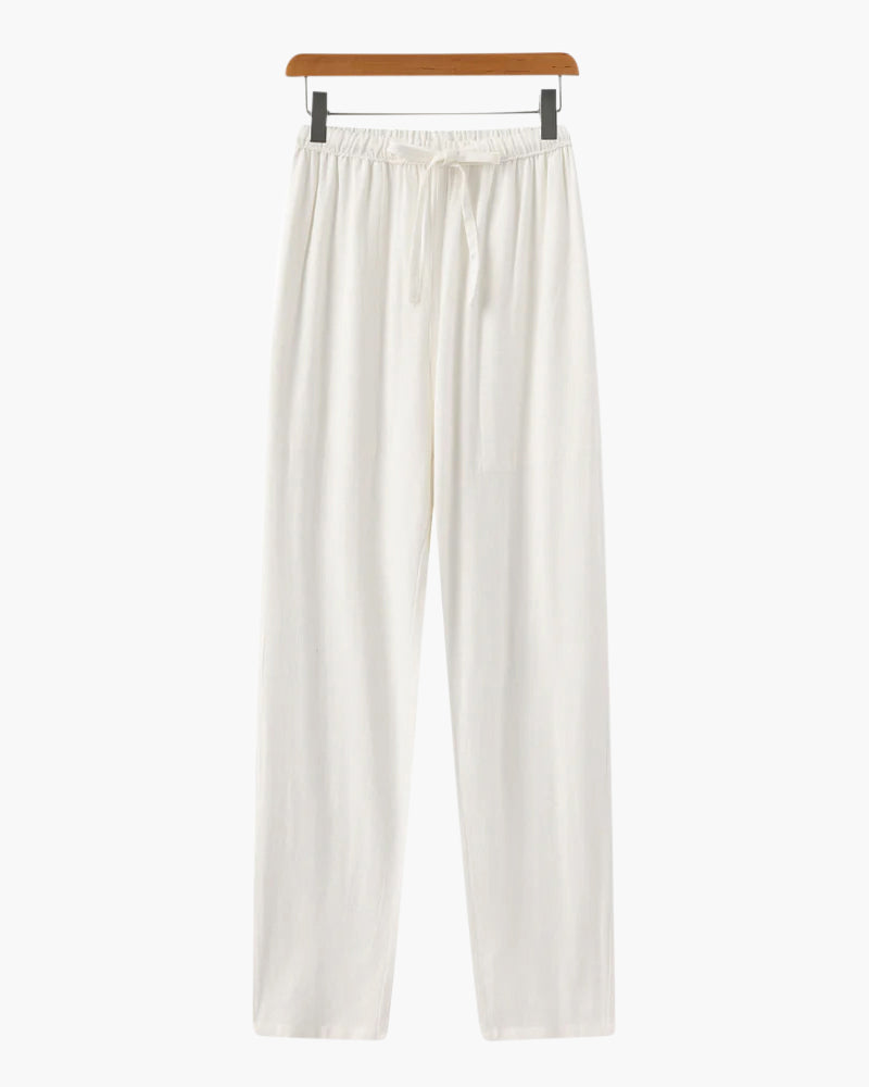 Chic Marrakech Slim Fit Linen Trousers