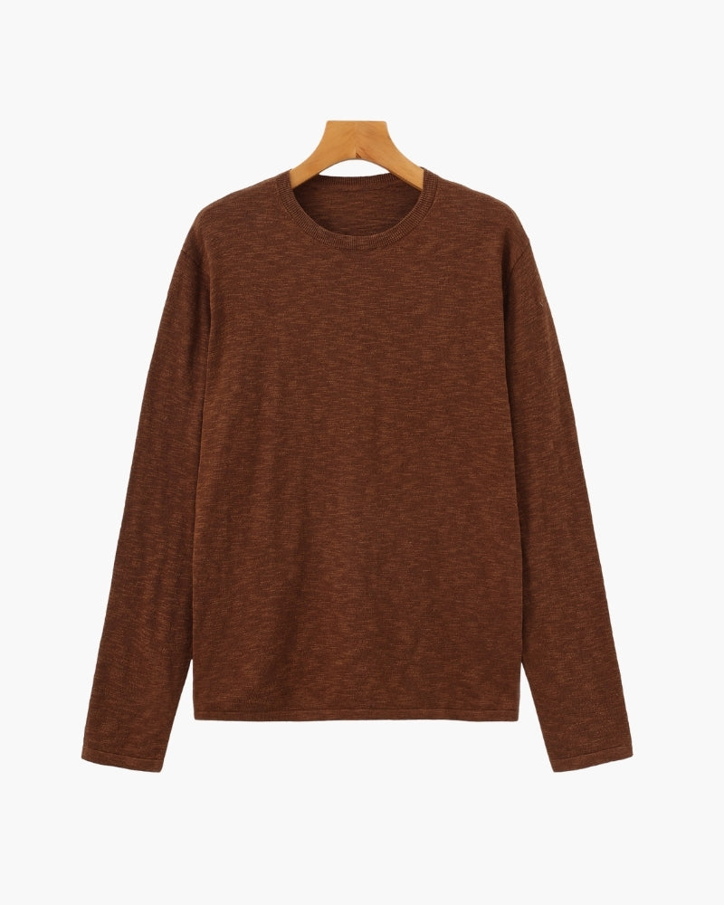 Essential Crewneck in Soft Linen Cotton Blend