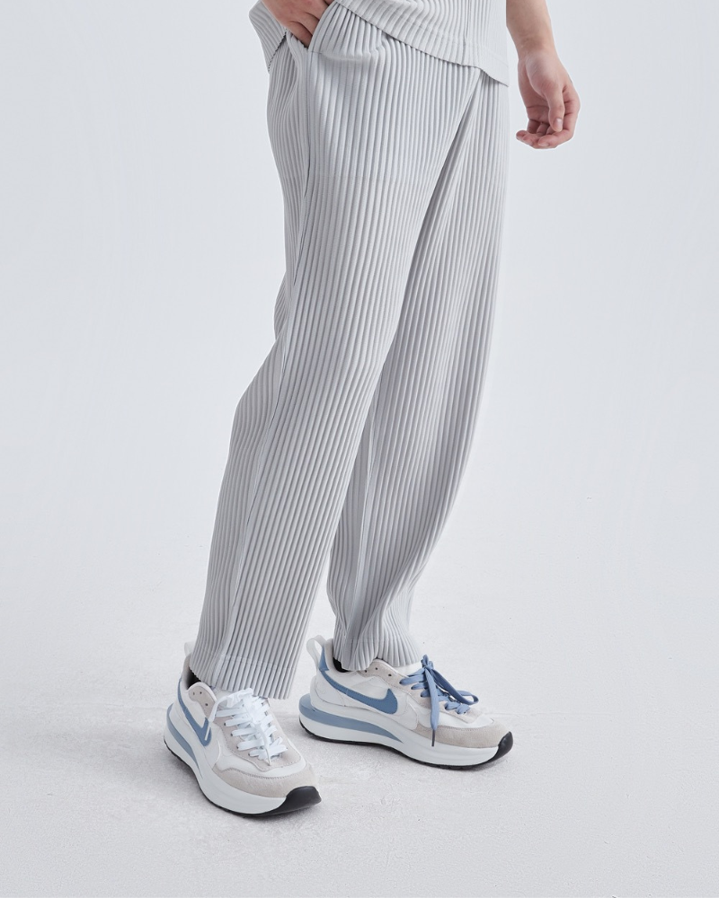 Textured Cotton Trousers