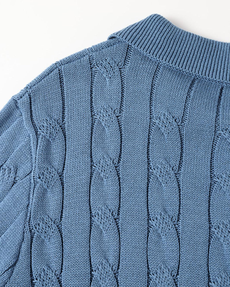 FLORENCE Cozy Cable Knit Polo