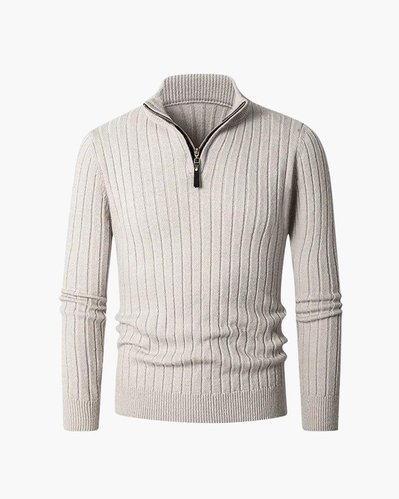 ZERMATT Luxe High Neck Half-Zip Sweater