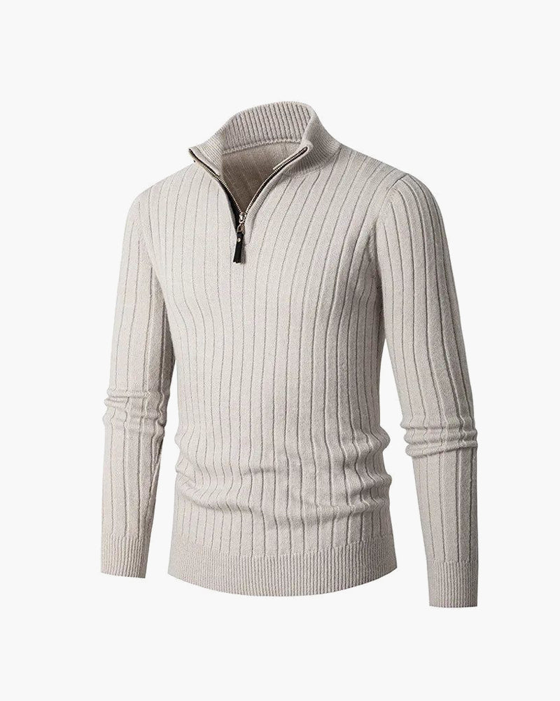 ZERMATT Luxe High Neck Half-Zip Sweater