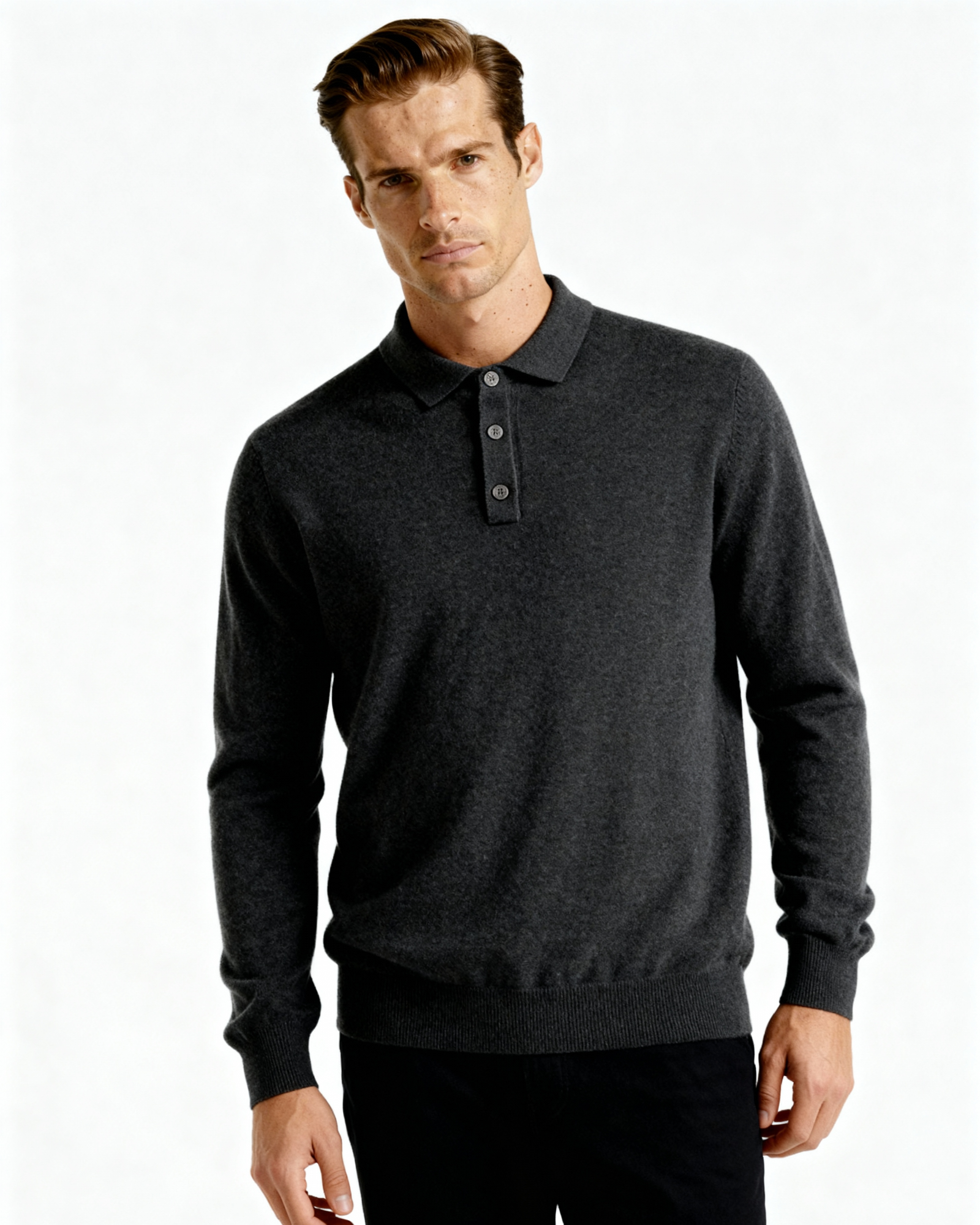 Pure Cashmere Polo - Luxurious Comfort Redefined