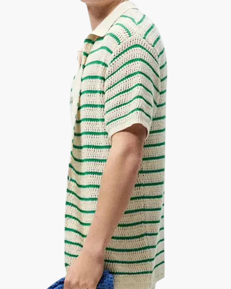 Marbella - Cozy Knit Button-Up Shirt