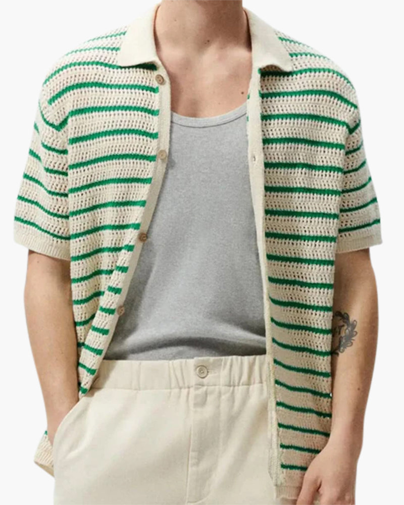 Marbella - Cozy Knit Button-Up Shirt