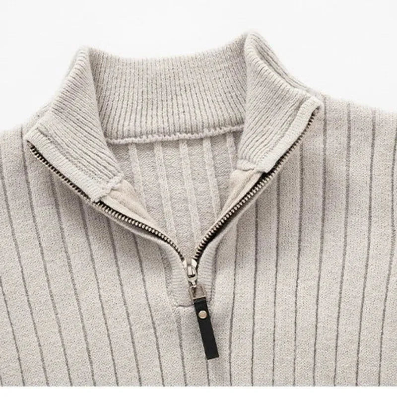 ZERMATT Luxe High Neck Half-Zip Sweater