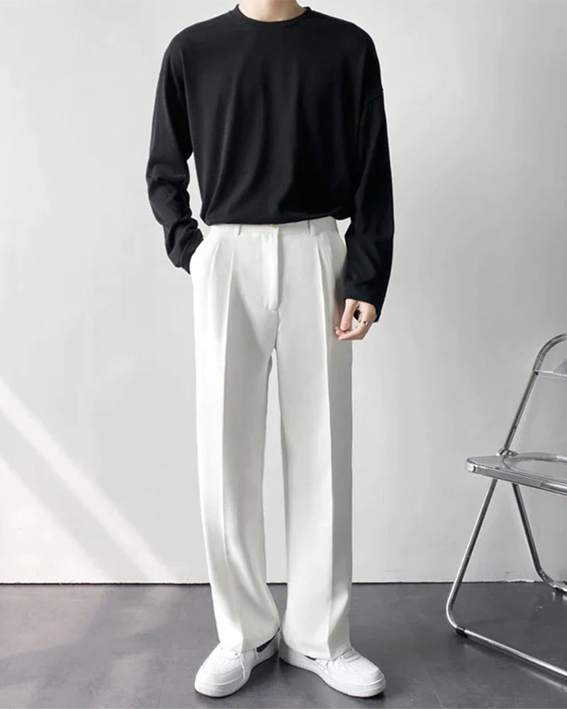 Parisian Comfort: Wide Leg Trousers
